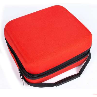 Red eva medical tool case with handle